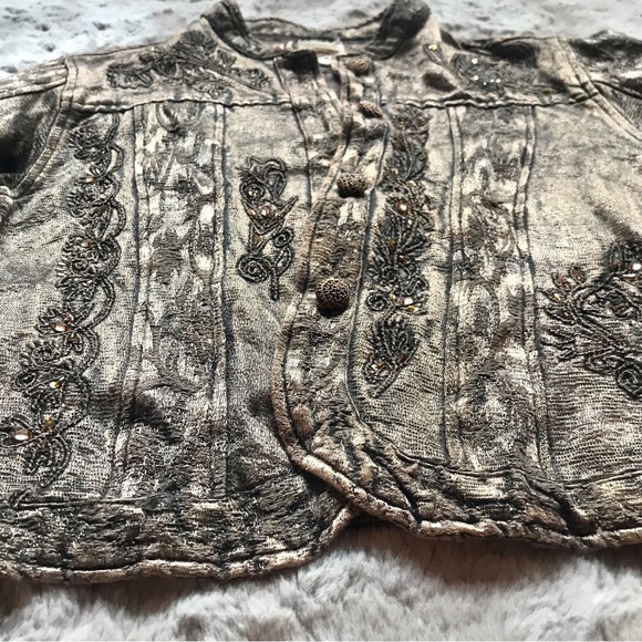 Vintage 90’s Flashback tapestry coat embellished Phoebe Buffay fairycore - Picture 3 of 8